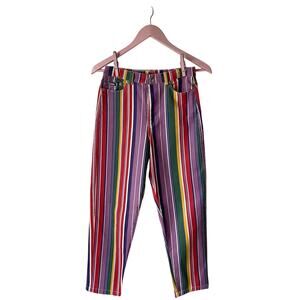 Minga Rainbow Striped Jeans  Size Small